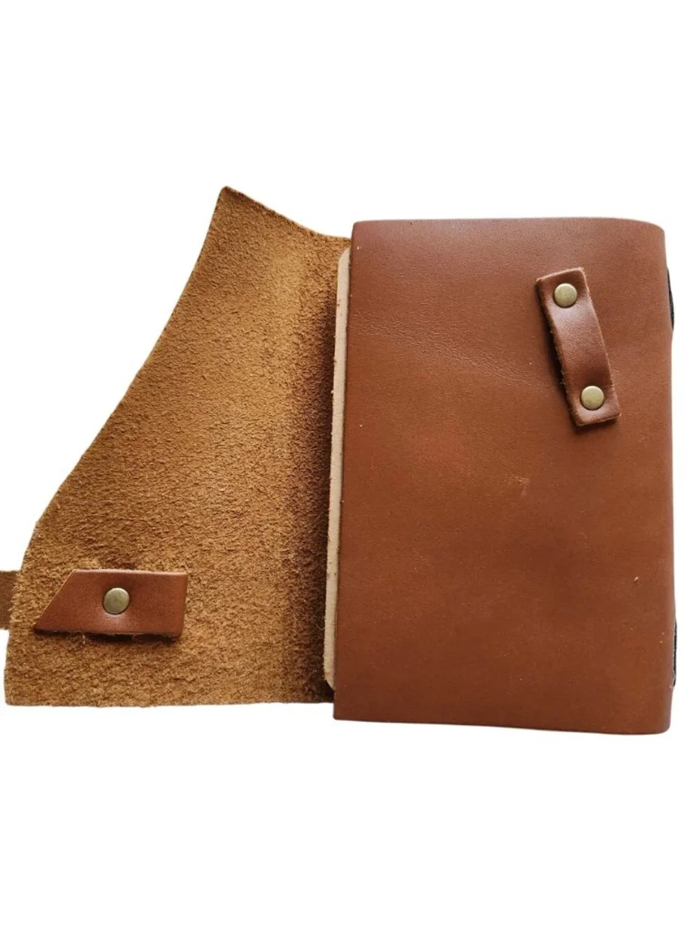 Portland Leather Unisex Small Wrap Journal Honey Leather Refillable Strap - Picture 4 of 7